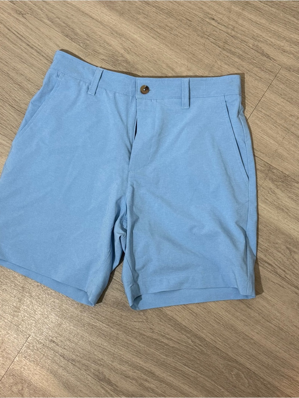 crown & ivy Light Blue Flat Front Chino Shorts